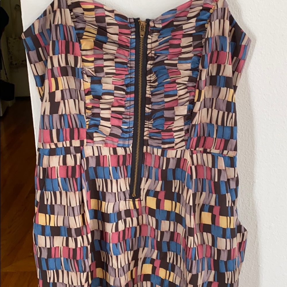 Multicolor Grid Pattern Dress - Picture 3 of 4